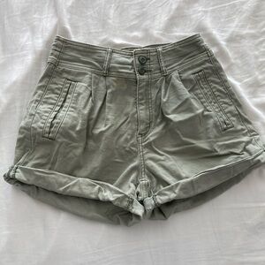 Women's Green Casual Shorts